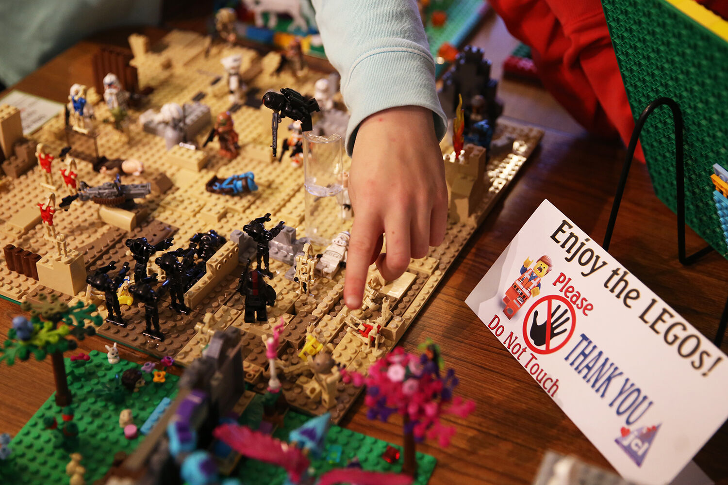 Kids wandered to check out the coolest legos